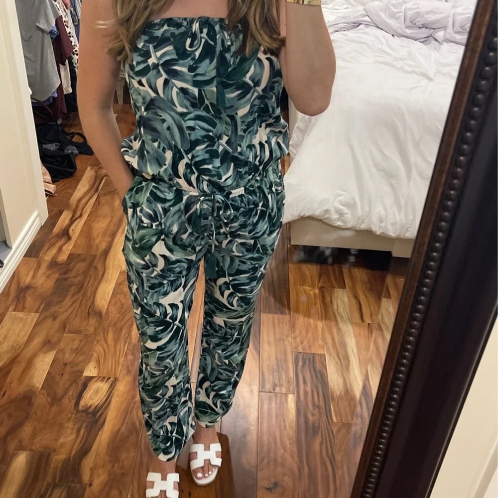 Palm leaf jumpsuit